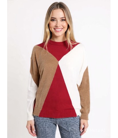 Sweater intarcia 3 colores